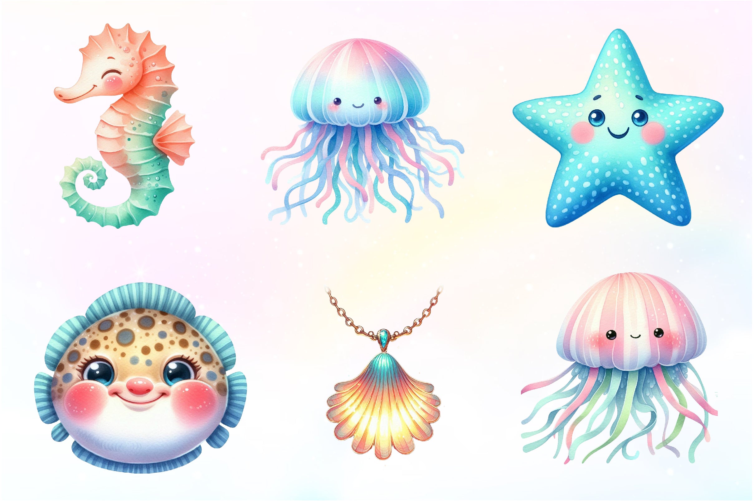 Cute The Little Mermaid Clipart Bundle - CraftNest - Digital Crafting and Art