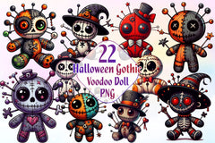 Halloween Gothic Voodoo Doll Clipart Bundle 6 - CraftNest - Digital Crafting and Art