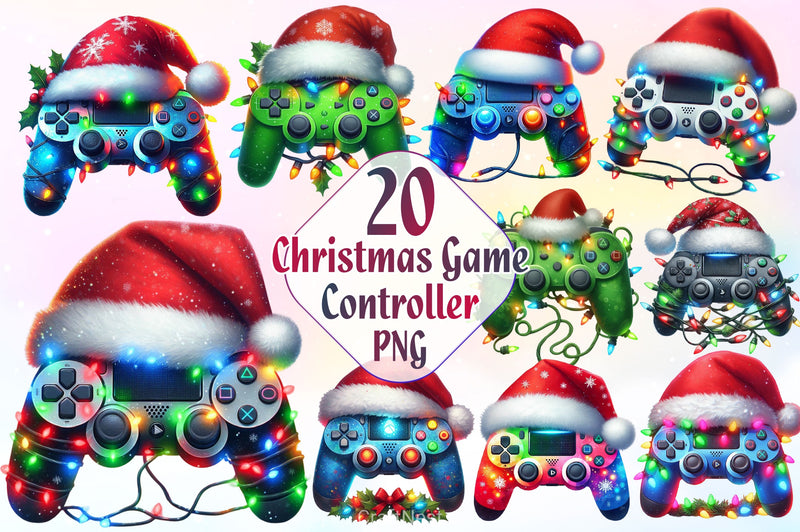 Christmas Game Controller Clipart Bundle - CraftNest - Digital Crafting and Art