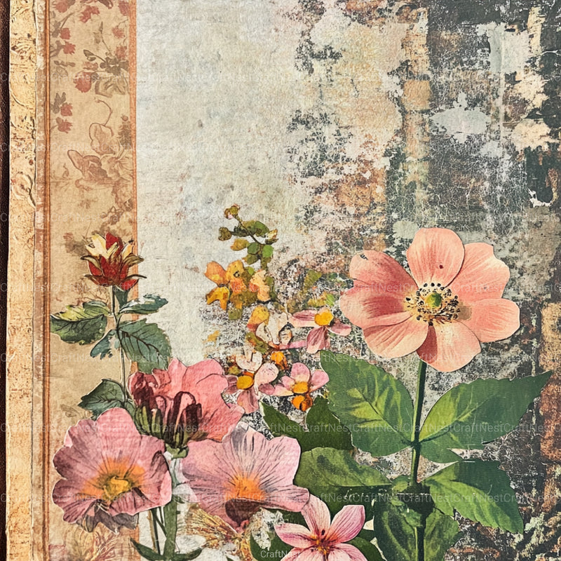 Vintage Floral Collage Clipart Bundle - CraftNest - Digital Crafting and Art