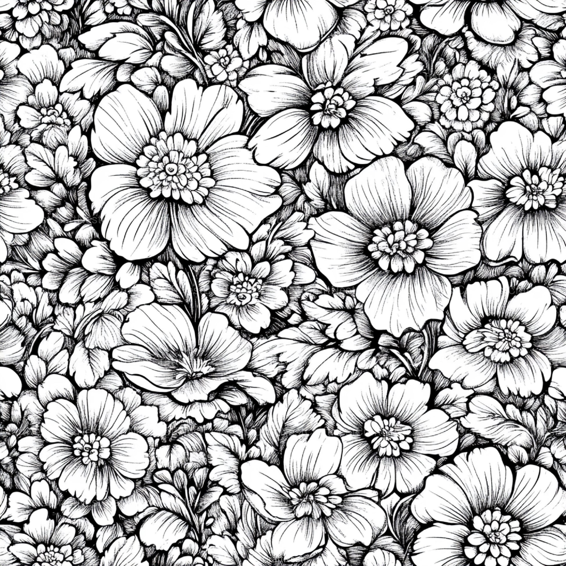 Shabby Chic Flowers Seamless Patterns Digital Paper - CraftNest - Digital Crafting and Art