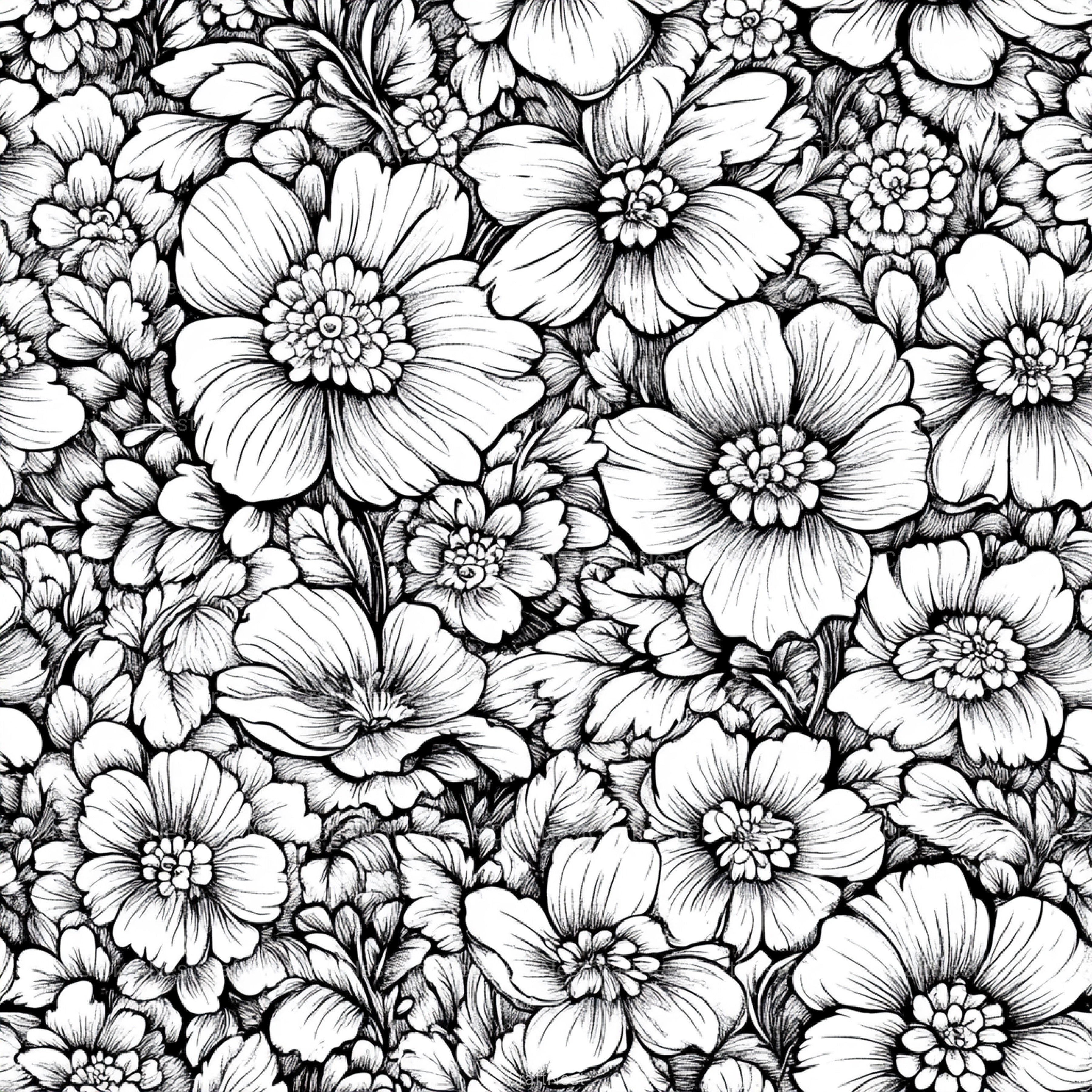 Shabby Chic Flowers Seamless Patterns Digital Paper - CraftNest - Digital Crafting and Art