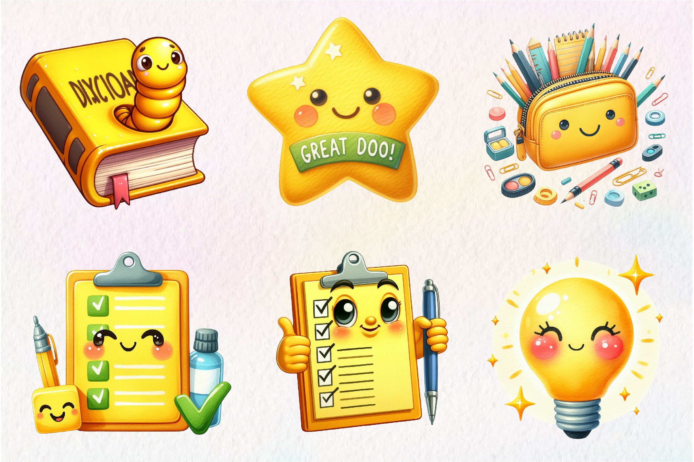 Cute Back To School Clipart Bundle - CraftNest - Digital Crafting and Art