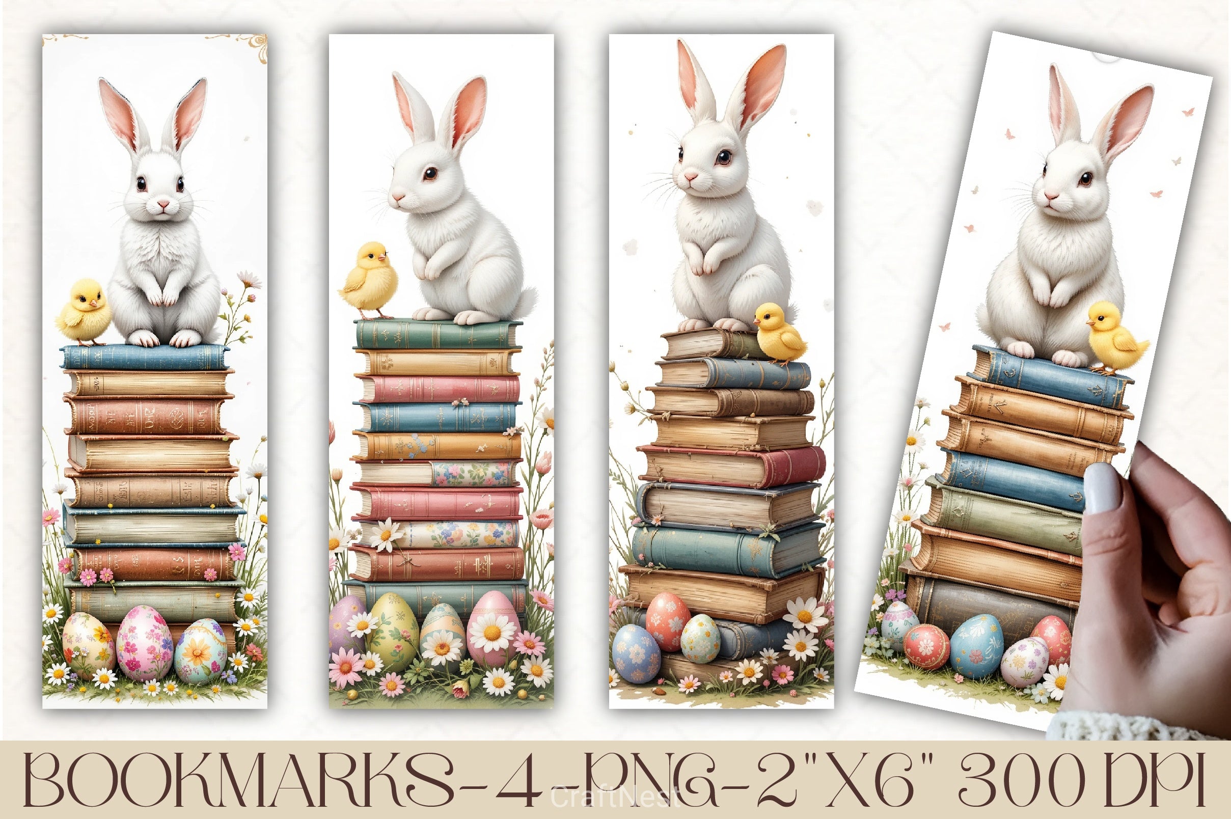 Easter Bunny Bookmark Journal - CraftNest - Digital Crafting and Art