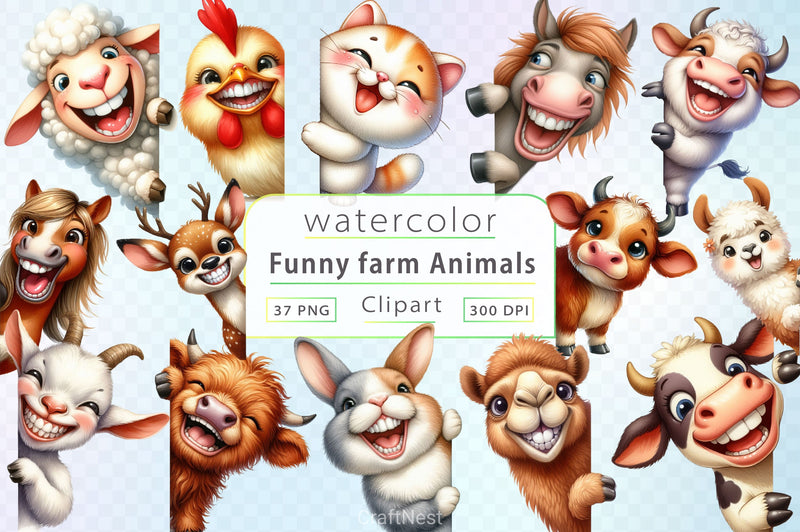 Funny Animals Peeking Around Corner Clipart Bundle 4 - CraftNest - Digital Crafting and Art