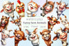 Funny Animals Peeking Around Corner Clipart Bundle 4