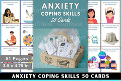 50 Anxiety Coping Skills Cards for Stress Relief - CraftNest - Digital Crafting and Art