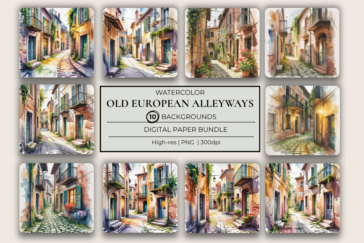 Old European Alleyways Background Papers