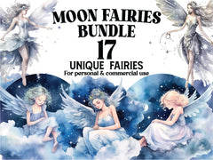 Moon Fairies Clipart - CraftNest