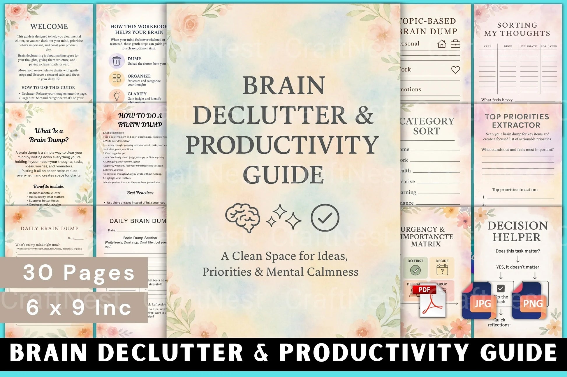 Brain Declutter: Ultimate Productivity Guide - CraftNest - Digital Crafting and Art