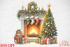 Christmas Fireplace Clipart Bundle 3