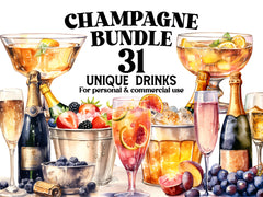 Champagne Clipart - CraftNest