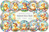 Stained Glass Easter Duck Clipart Bundle