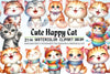 Cute Happy Cat Clipart Bundle