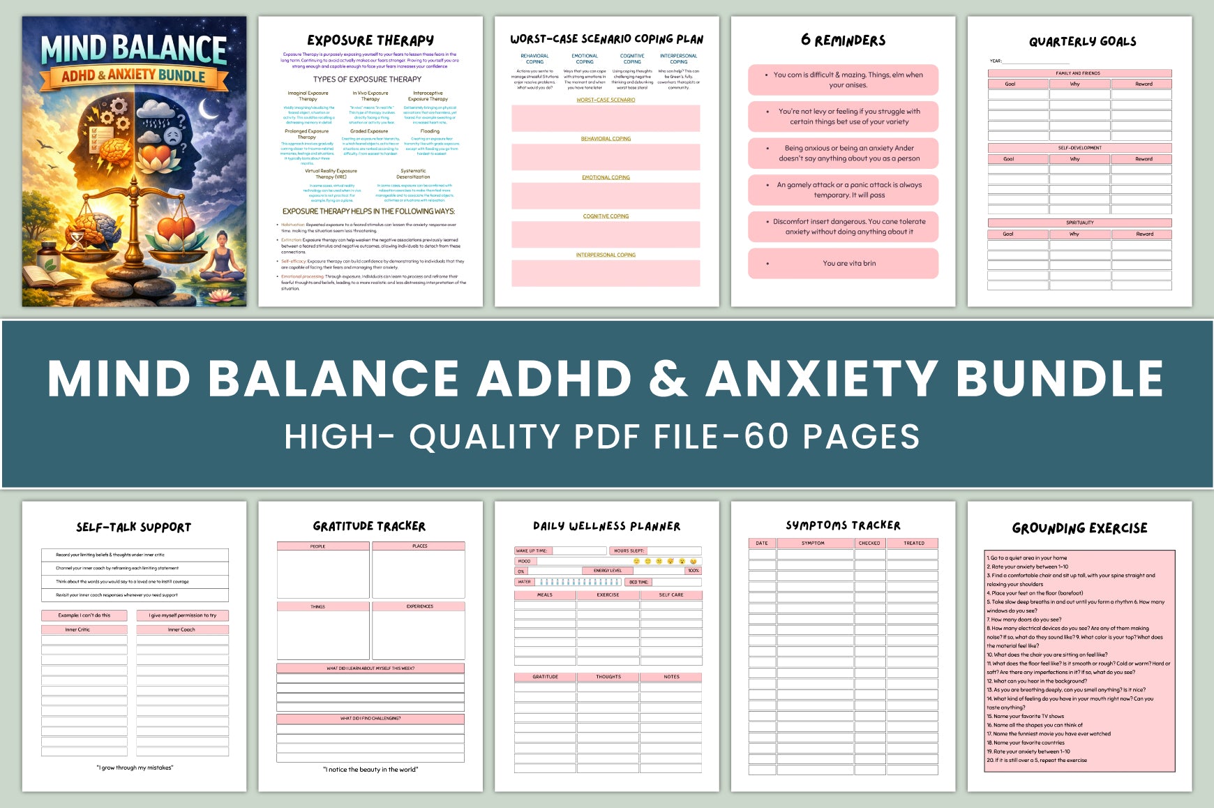 Mind Balance ADHD Anxiety Journal