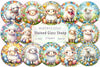 Stained Glass Easter Sheep Clipart Bundle