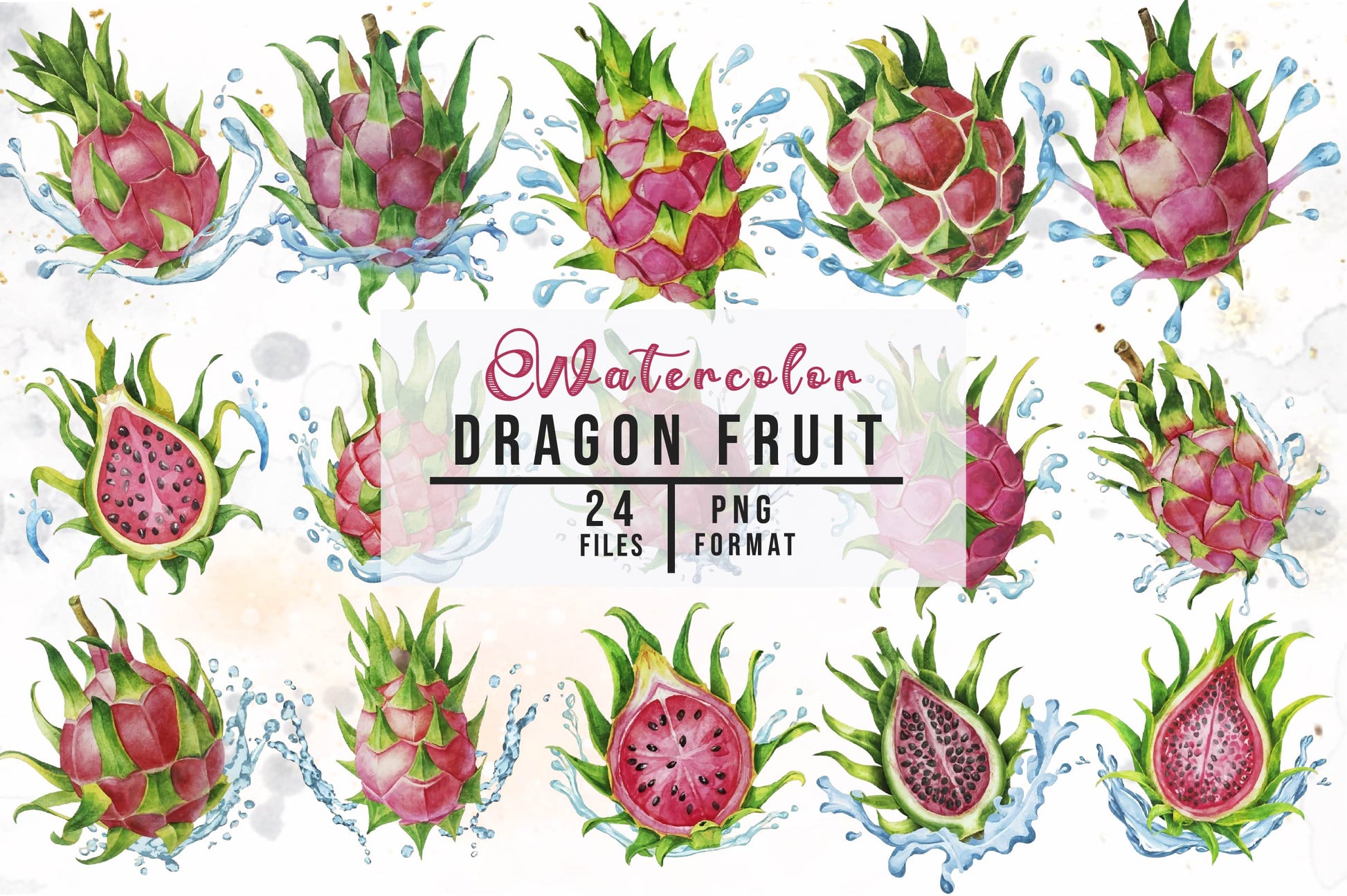 Dragon Fruit Clipart Bundle 1 - CraftNest - Digital Crafting and Art