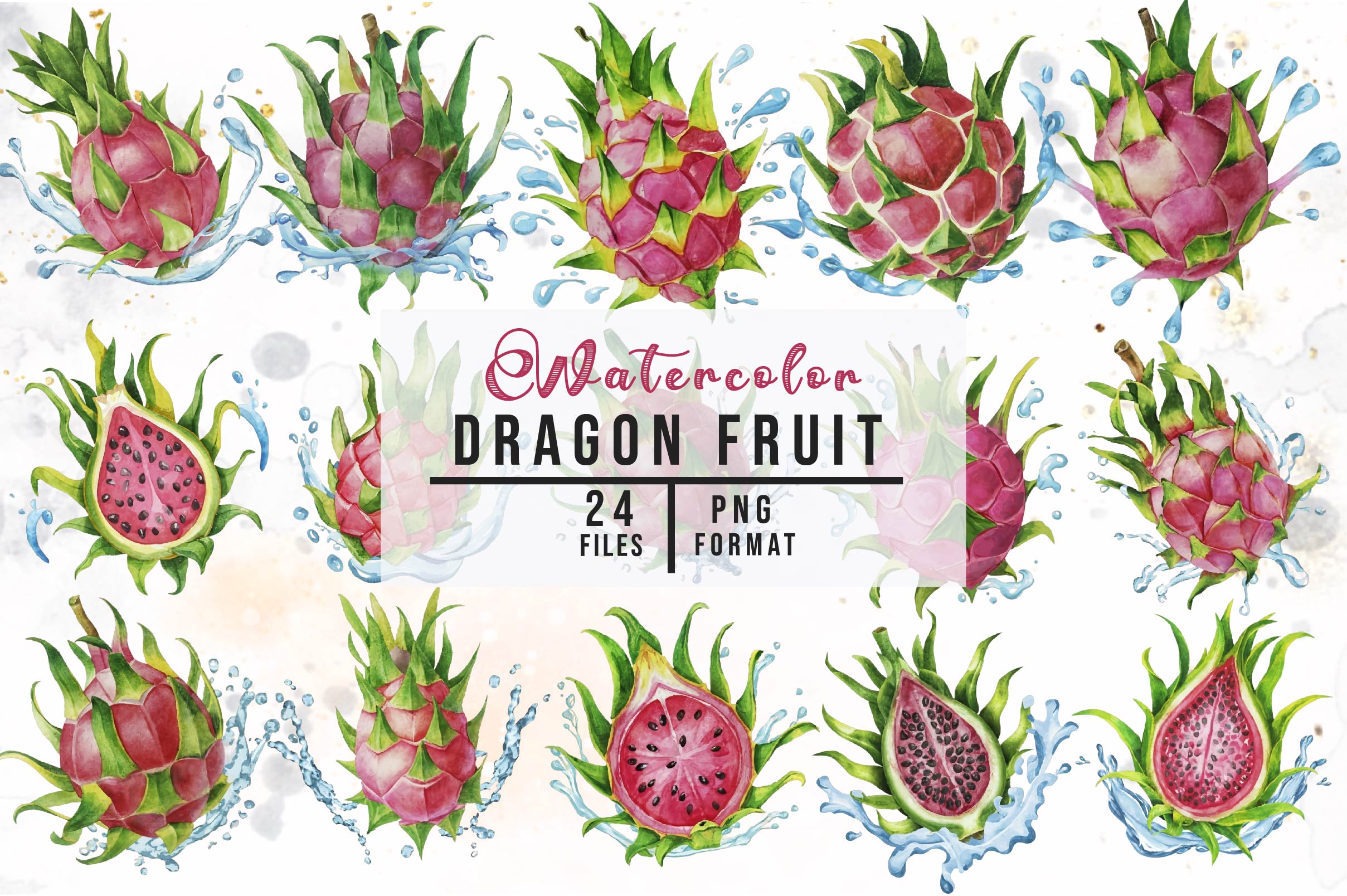 Dragon Fruit Clipart Bundle 1 - CraftNest - Digital Crafting and Art
