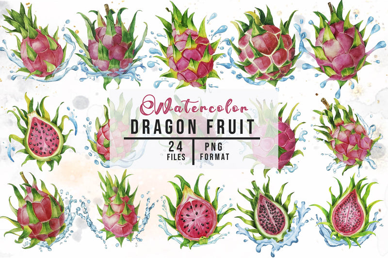 Dragon Fruit Clipart Bundle 1 - CraftNest - Digital Crafting and Art