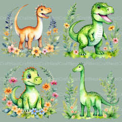 Dinosaurs Clipart Bundle 3 - CraftNest - Digital Crafting and Art
