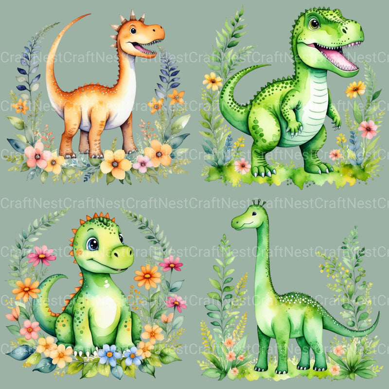 Dinosaurs Clipart Bundle 3 - CraftNest - Digital Crafting and Art
