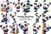 Panda Peeking Clipart Bundle