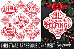 Christmas Arabesque Ornament SVG Bundle 3 - CraftNest - Digital Crafting and Art