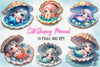 Mermaid Sleeping Mermaid Clipart Bundle
