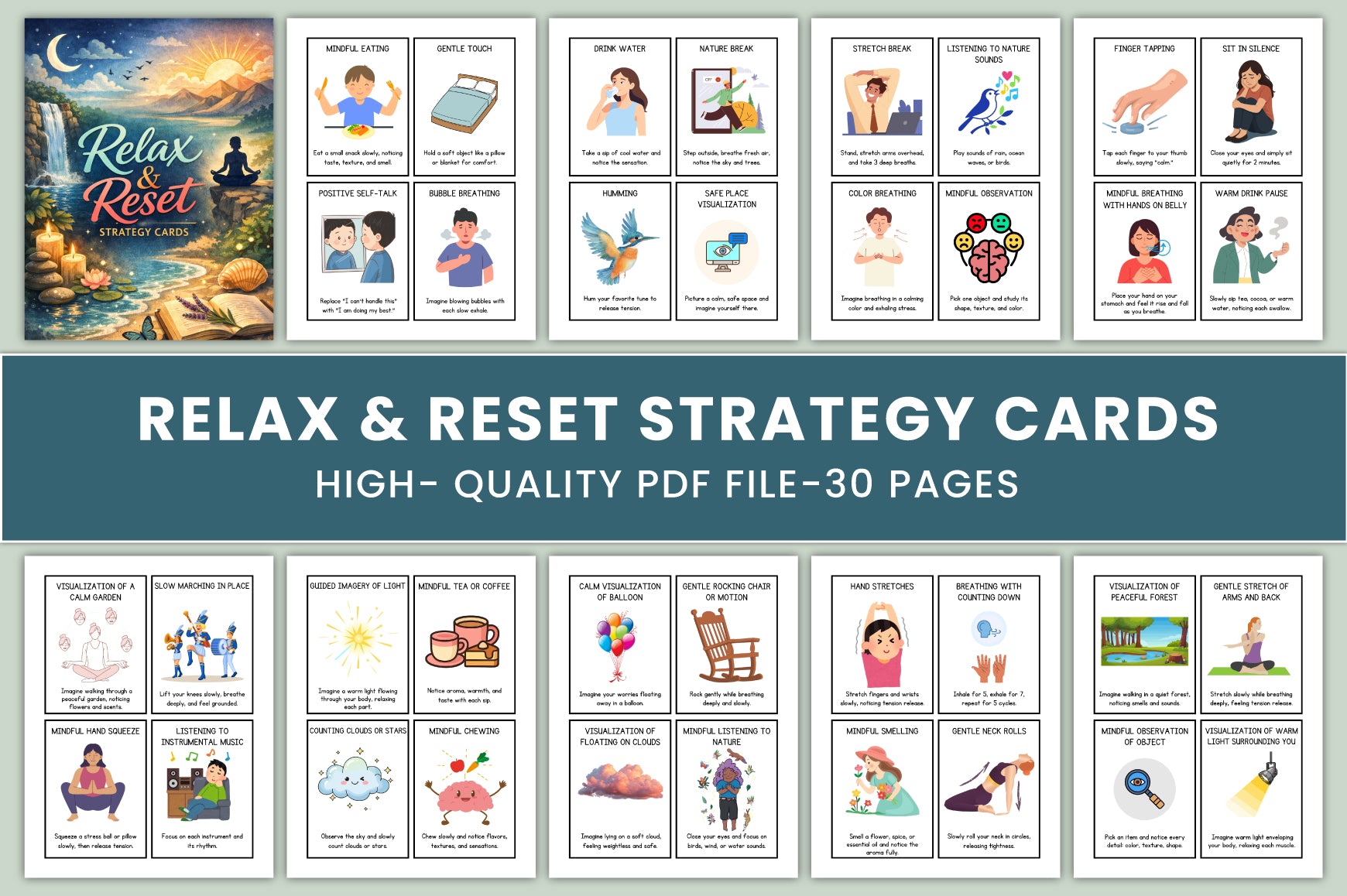 Relax Reset Strategy Cards