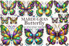 Mardi Gras Butterfly Clipart Bundle