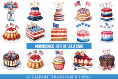 4th of July Cake Clipart - CraftNest - Digital Crafting and Art