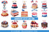 4th of July Cake Clipart