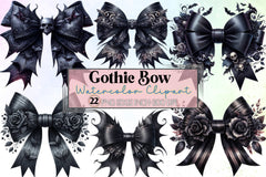Gothic Bow Clipart Bundle - CraftNest - Digital Crafting and Art