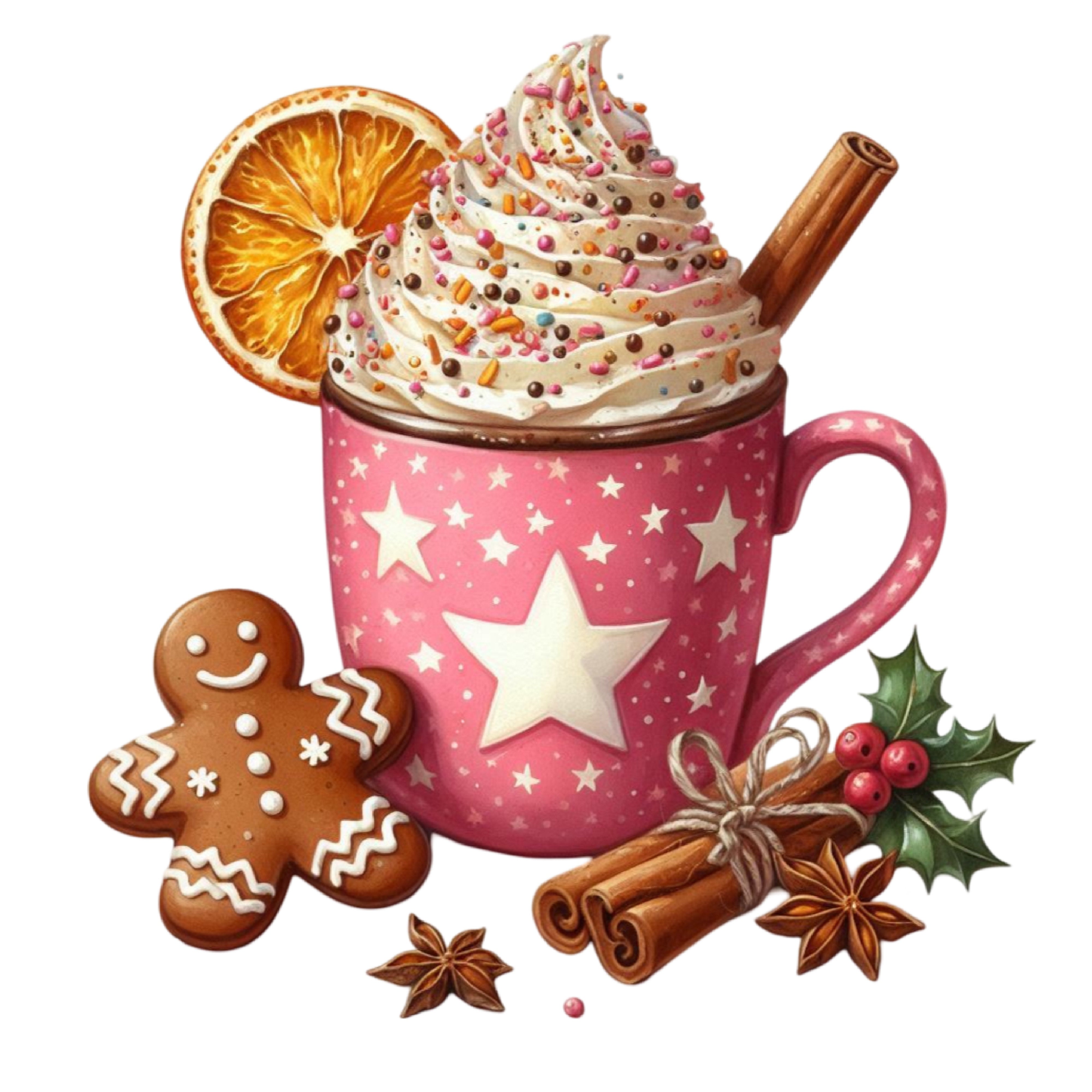 Christmas Coffee Gingerbread Clipart Bundle - CraftNest - Digital Crafting and Art