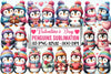 Valentine Penguins Clipart Bundle