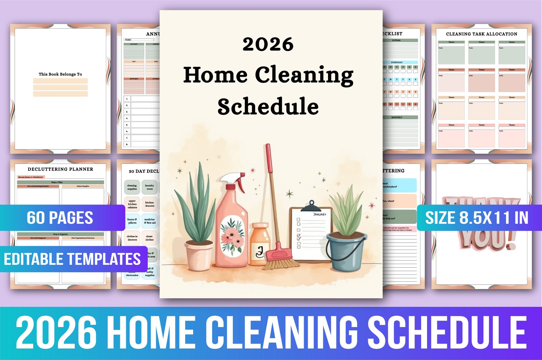 Home Cleaning Schedule Planner