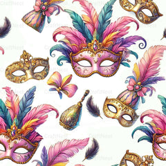 Mardi Gras Seamless Digital Paper - CraftNest - Digital Crafting and Art
