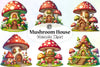 Mushroom House Clipart Bundle 2