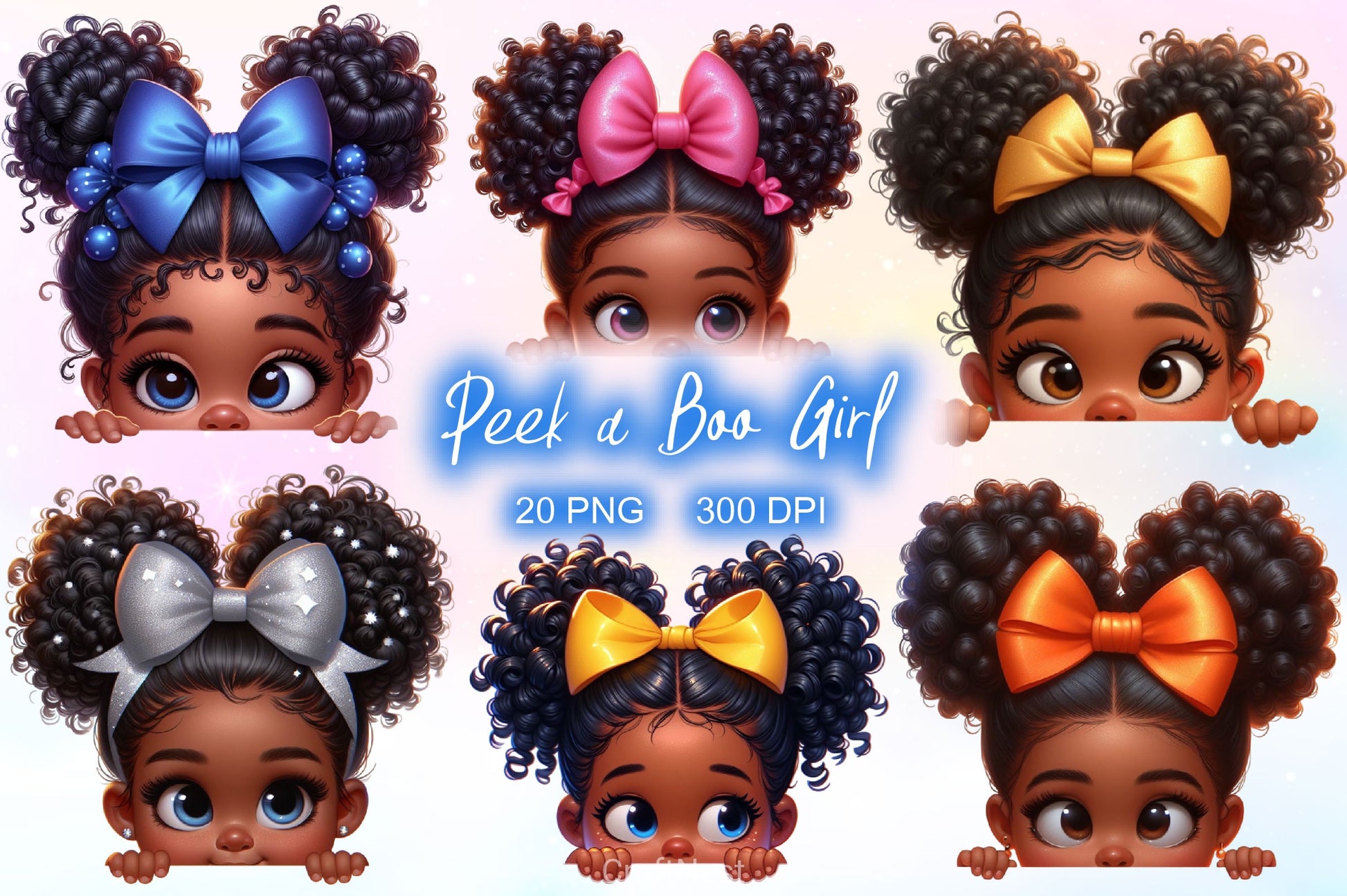 Peek A Boo Girl Clipart Bundle 2 - CraftNest - Digital Crafting and Art