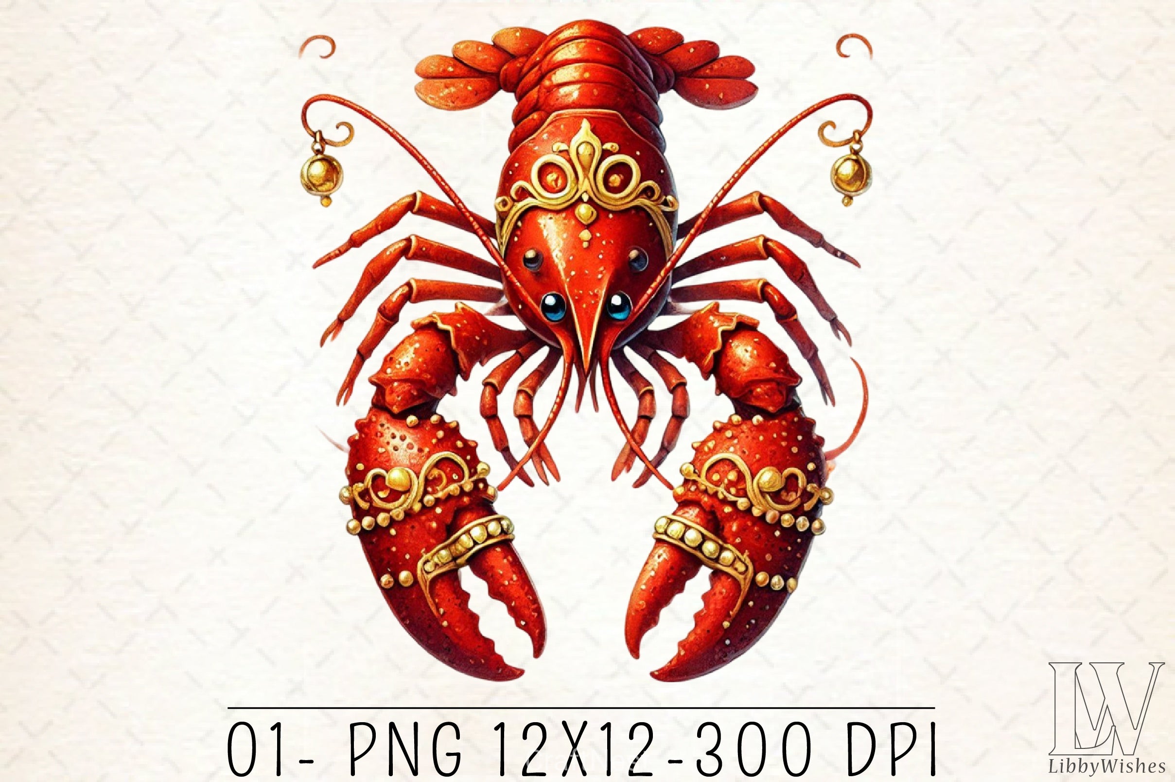 Lobster Mardi Gras Clipart Bundle 1 - CraftNest - Digital Crafting and Art