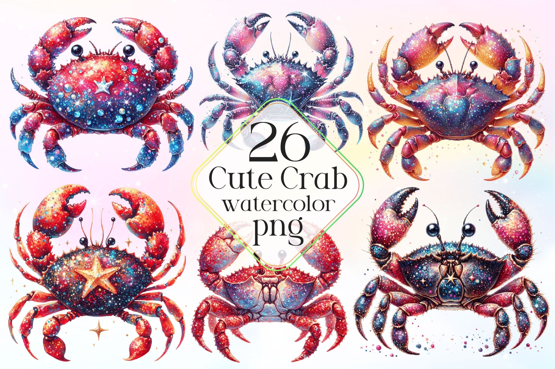 Cute Crab Clipart Bundle 2 - CraftNest - Digital Crafting and Art
