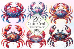 Cute Crab Clipart Bundle 2 - CraftNest - Digital Crafting and Art