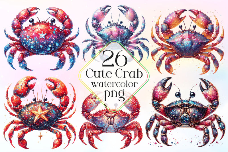 Cute Crab Clipart Bundle 2 - CraftNest - Digital Crafting and Art