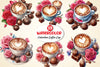 Valentine Coffee Cup Clipart Bundle 99