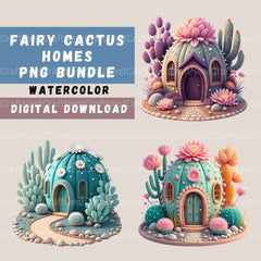 Cactus Houses Clipart Bundle - CraftNest - Digital Crafting and Art