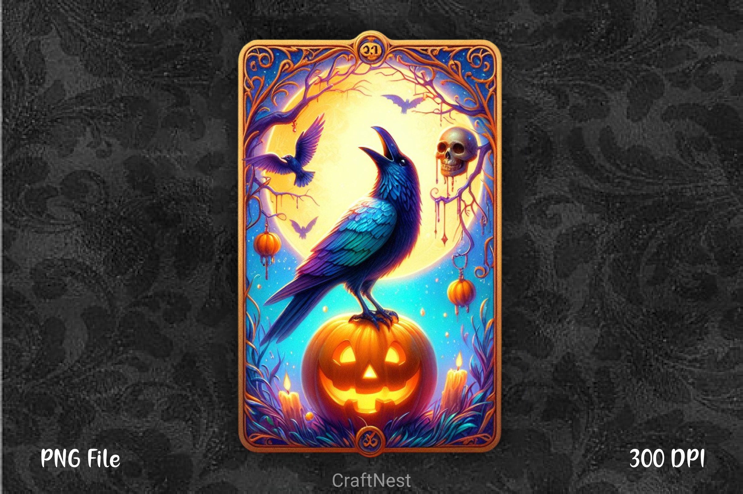 Raven Bird Tarot Card Clipart Bundle 14 - CraftNest - Digital Crafting and Art