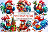 Funny Rooster Clipart Bundle