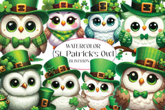 Cute Owl St Patrick's Day Clipart Bundle - CraftNest - Digital Crafting and Art