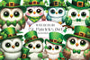 Cute Owl St Patrick's Day Clipart Bundle