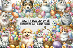 Cute Easter Animals Clipart Bundle - CraftNest - Digital Crafting and Art